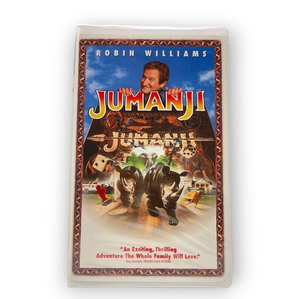 Jumanji VHS Movie Film 1996 Robin Williams Columbia Tristar Kirsten Dunst